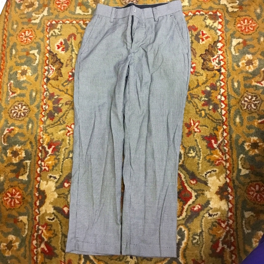 Class club black and white plaid pants